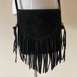 Boho suede crossbody bag